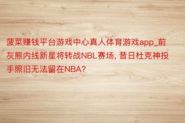 菠菜赚钱平台游戏中心真人体育游戏app_前灰熊内线新星将转战NBL赛场, 昔日杜克神投手照旧无法留在NBA?